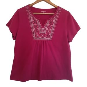 Croft & Barrow Shirt Size Large Top Cotton